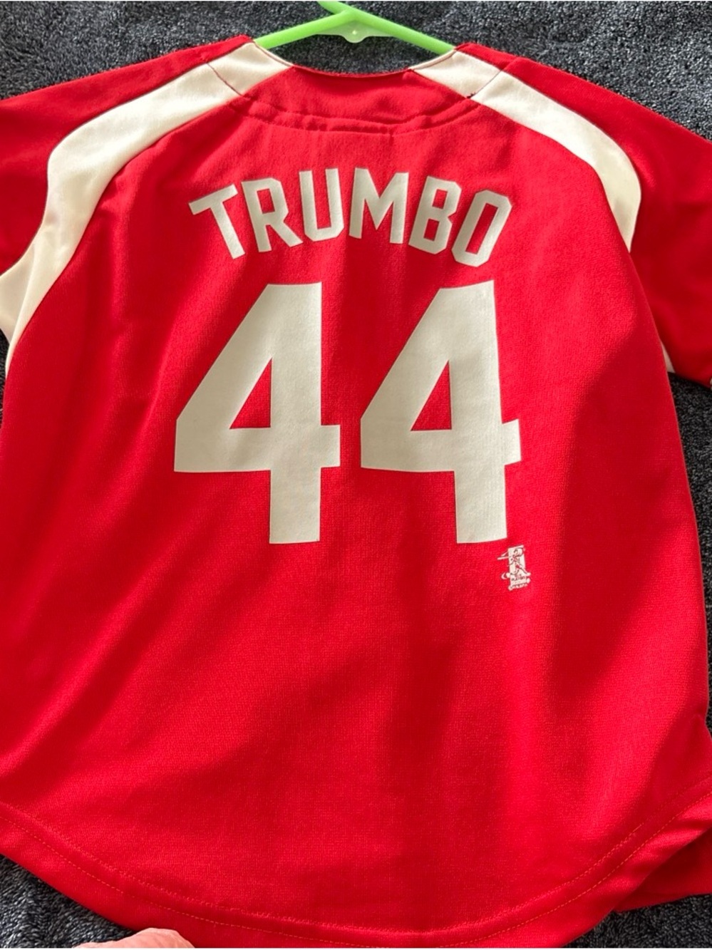 adidas Red and White Kids Baseball Jersey Trumbo 44
